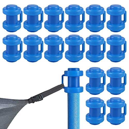 Sporgo 15 Stück Trampolin Endkappen: Endkappen für Trampolin 25 MM Abschlusskappen, Trampolin Randabdeckung Sicherheitsnetz Ersatzteil Trampolinstangenkappe, für Netzstangen des Trampolins - Blau (B)