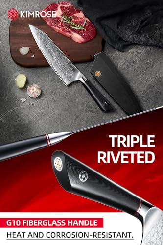 Damascus-Chef-Knife-8-inch-High-Carbon-Alloy-Steel-G10-Handle-Magnetic-Sheath-Razor-Sharp-Kitchen-Knife-10Cr15CoMoV-Cutting-Core-Gift-Box