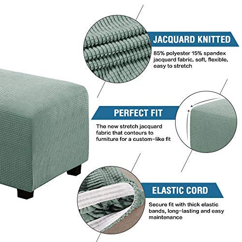 image for H.VERSAILTEX Ottoman Cover Slipcover Rectangle Fit Length 29