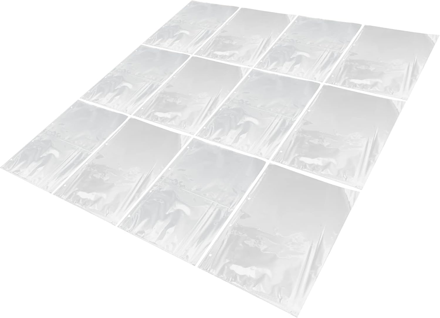 Amosfun 50pcs Reusable Photo Album Pages Sleeves for Id Cards Collectibles and Photos Convenient Storage for Memories