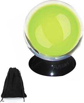 DSJUGGLING 75mm Glow in The Dark Acrylic Fushigi Ball for Contact Juggling | 3" Professional Contact Juggling Novelty Floating Sphere for Stage Performances, 75mm glowing in the dark fushigi ball