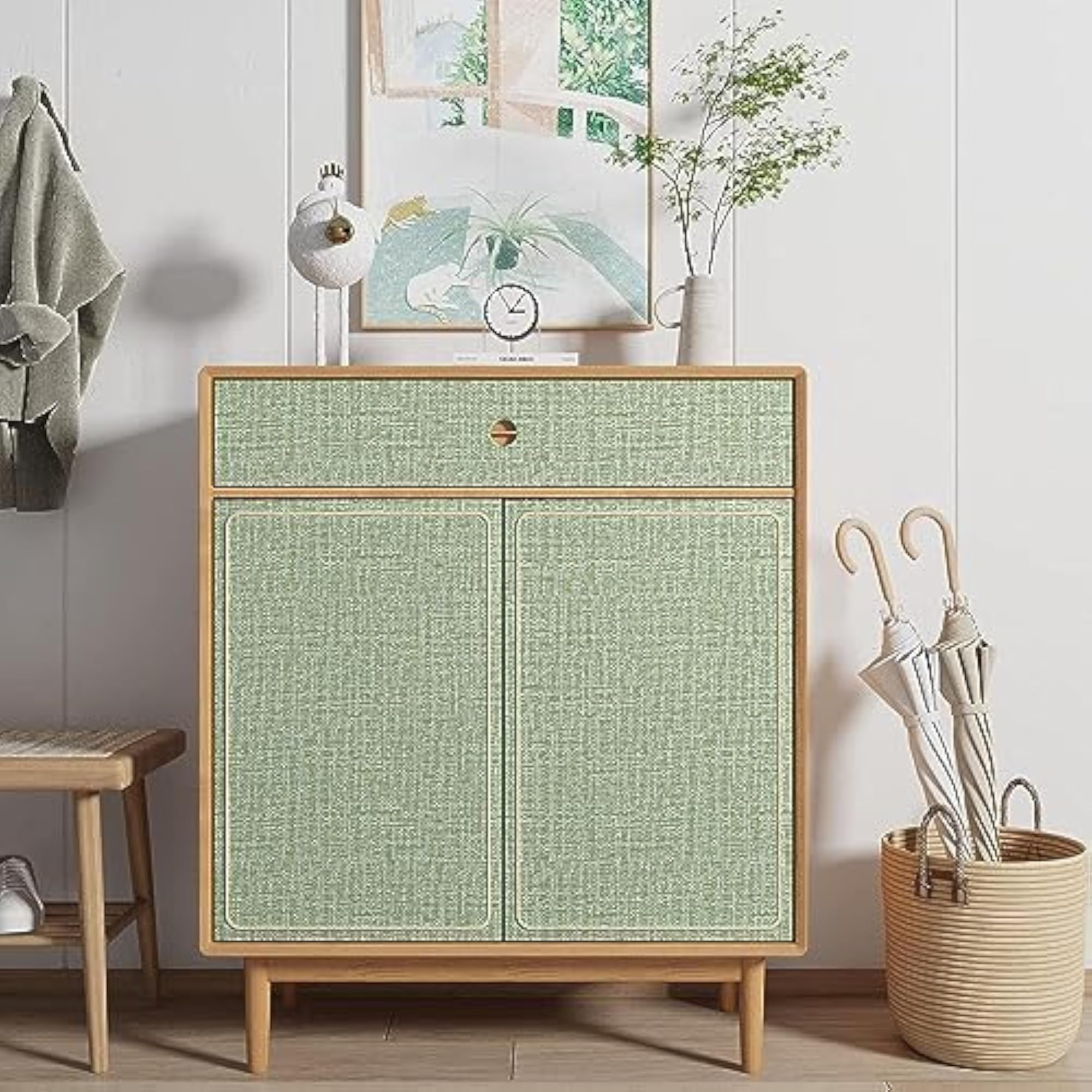 Fabric Textured Self Adhesive Waterproof Wallpaper