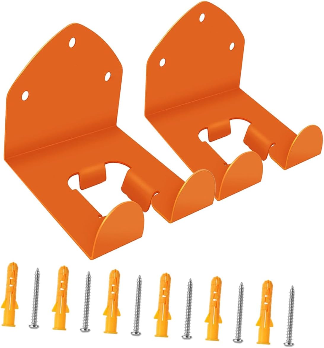 Heavy Duty Wall Mount Hooks for Garage Storage, Lawn Mower Hangers with Wall Mount Utility Hooks, 2pcs Set for Garden Tool Organization and Garage Hanging