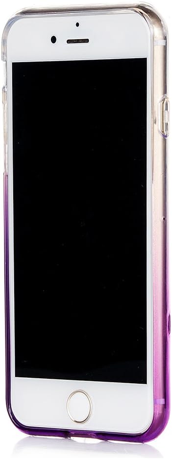iSee Case iPhone 8 Case iPhone 7 Case Scratch Resistant Soft TPU Ultra Slim Lightweigh Crystal Clear Transparent Case for Apple iPhone 7 iPhone 8 All Carriers (Gradient Purple)