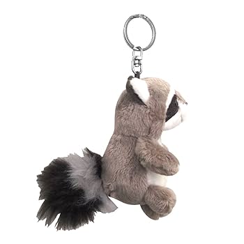 ハローキティ キーホルダー　アライグマ ハローキティ しっぽ倶楽部 ぬいぐるみ型キーホルダー アライグマ