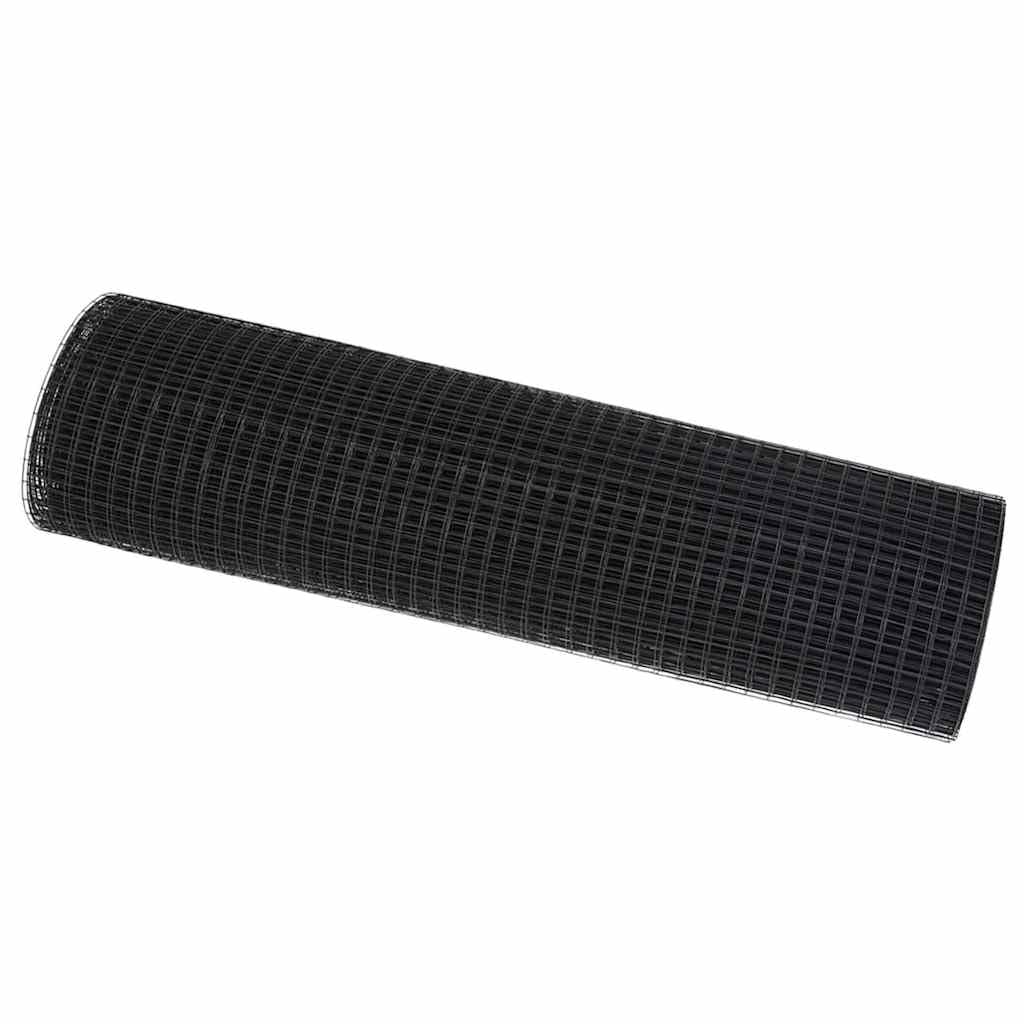 Welded Wire Fence Grey 0.4 x 50 m Garden Fencing Roll Durable Outdoor Security Mesh for Terrace Backyard Pet Enclosure Modern Rectangular Design