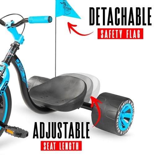 Image of Madd Gear Drift Trike for Kids Ages 5+, 16 inch Front Wheel, Adjustable Seat