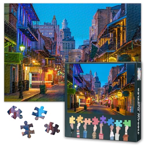 Rompecabezas de 1000 piezas de Nueva Orleans para noches de juego familiar