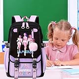 K-KPop D-D emon H-Hunters Cool Teen Character Cute Prints School Bag for Students Boys Girls Travel Vacation, Cool Rucksack for Schools, Daypacks with Zipper Lightweight and Stylish - Image 2