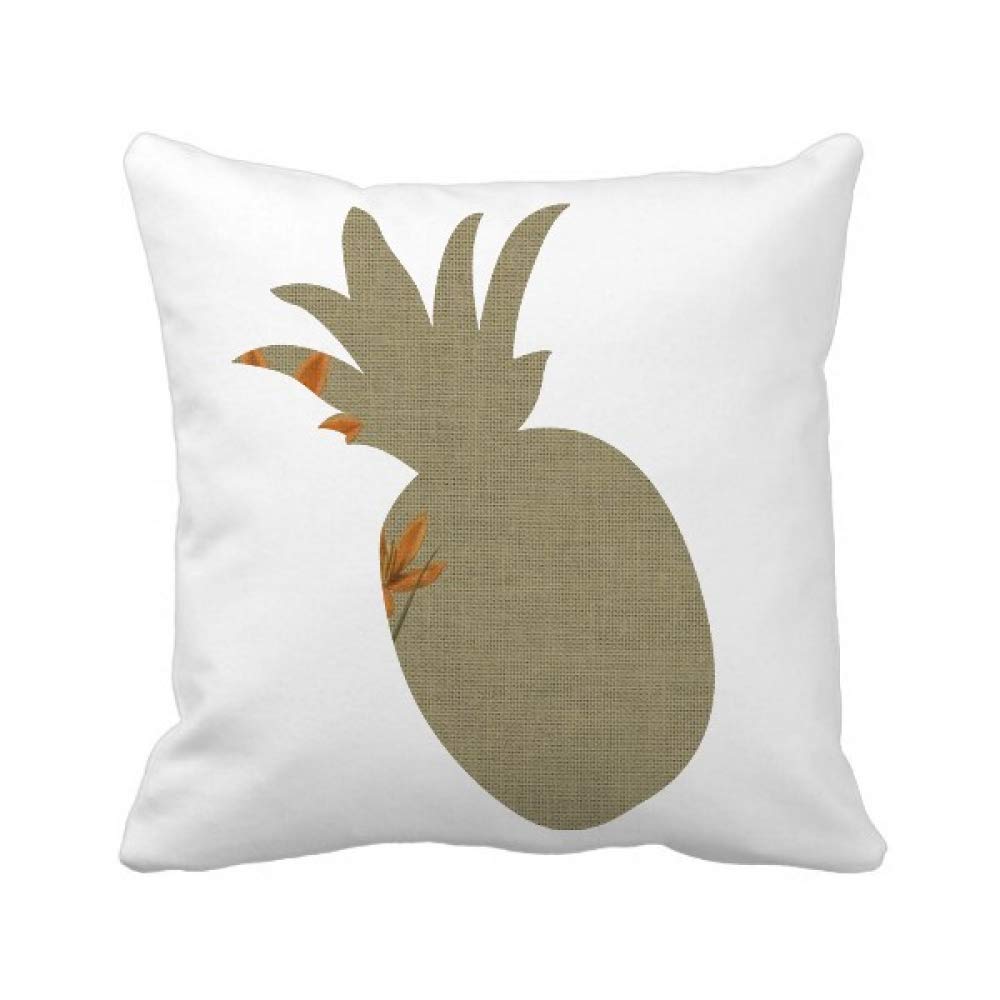 Coussin carré broderie ananas orchidée Lin Tradition couverture DIY