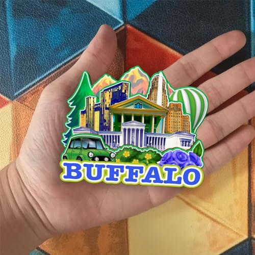 Imán Refrigerador Buffalo New York USA Ciudad Viajes miniatura 4