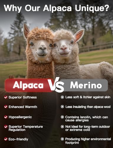 Alpaca Wool Ankle Socks Cushioned Hiking Socks Work & Outdoors Moisture Wicking Anti-Blister Padded Breathable Merino4
