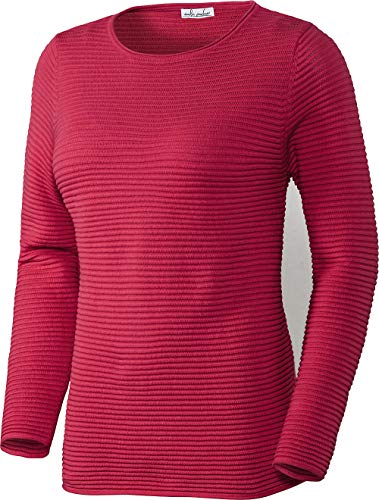 Emilia Parker Damen Relief-Pullover in Apricot Strickpullover aus 100% Baumwolle, mit Legerer Passform, Damen Sweatshirt für Sommer & Winter, Gr. S - XXXL Cover