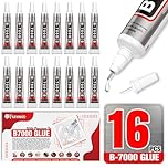 16 PCS 15ml B7000 Glue Clear with Precision Tip, Rhinestone Glue for Nail, Craft Glues, Jewelry Glues, Jewelry Making, Nail Art, DIY, Makeup, Shoes