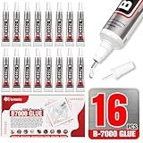 B7000 Glue 15ml/0.5 fl oz 16-Pack - High Strength, Flexible, Waterproof Adhesive for Jewelry, Electronics, Crafts and More