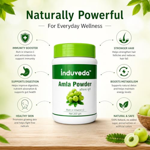 Image of 100% Natural Amla Powder for Hair Growth & Skin Care, 200g Edible