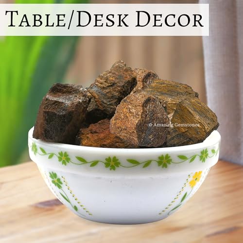 Image of Amazing Gemstone Bronzite Raw Crystals and Healing Stones, Natural Rocks for Tumbling - DIY Raw Stones and Crystals, 2 Pieces