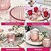 Blush Pink Vintage Ribbed Glass Tealight Votive Candle Holders by Kate Aspen (Set of 6), Pink Decor, Boho Decor, Shelf Decoration, Rose Gold Look | Perfect Hostess Gift