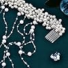 YHAILI Peigne à cheveux élégant pour mariée - Ornements de perles d'imitation - Accessoires de mariage - Bijoux de fête #3