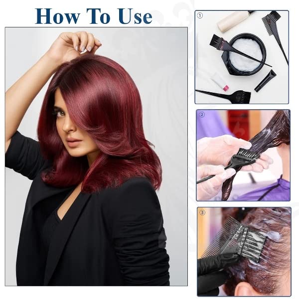B&K Dye Tools Hair Coloring Bleaching Hair Dryers Hair Dye Tools Pieces Hair Dye Coloring Kit, Hair Tinting Bowl, Dye Brush, Hair Coloring Cape, Gloves (Plastic, 1 PCS) 1