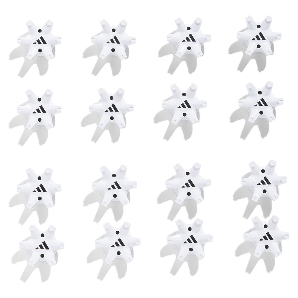 adidas Unisex THINTECH Max Golf Cleat 20PC Pack, White/Black, One Size