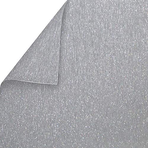 Papier double face métal brossé argenté pour scrapbooking et carterie créative