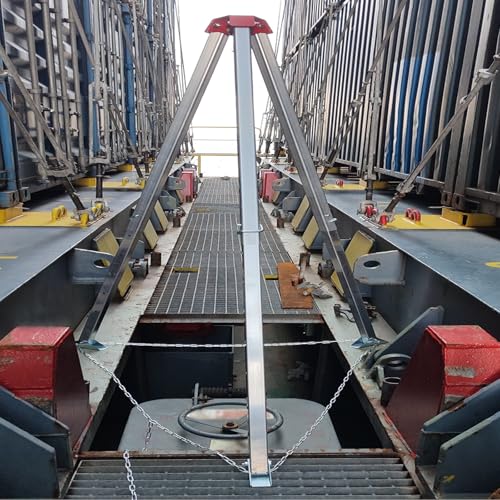 Heavy Duty Rescue Tripod with 2600LBS Lifting Winch - Aluminum Confined Space Rescue Equipment for Natural Disasters & Cesspits - Durable Emergency Tripods