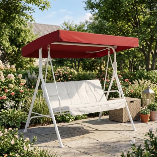Toldo de repuesto para columpio jardín impermeable de 84x48 pulgadas 6