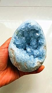 Natural Blue Celestite Crystal Cluster from Madagascar - 1/2lb to 1lb (1/2lb-1lb)