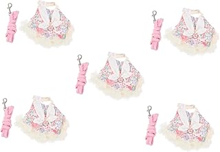 Abaodam 5 Conjuntos De Roupas De Coelho Para Animais De Estimação Pequeno Pano De Animal Coelho Colete De Verão Para Animais De Estimação Pano De Verão Arnês De Coelho Andando Arnês Para