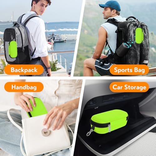 Image of Double Eyeglasses Case, Hard Shell Dual Glasses Case Travel Sunglasses Organizer for Men Women
