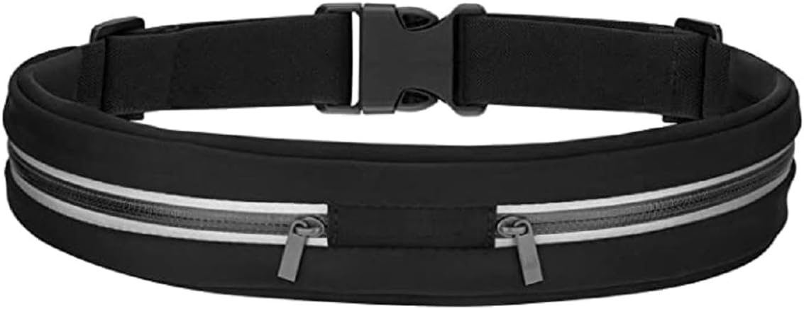 Fanny Pack for Women Men,Sichumaria Running Belt Bag with Water Bottle Holder Reflective Slim Waist Bag for Fitness Travel Walking Hiking
