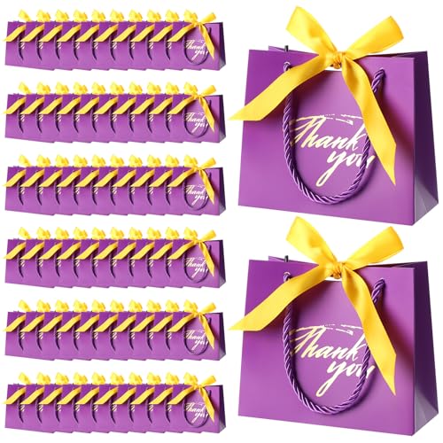 Colarr 120 Pcs Small Thank You Gift Bags, Mini Candy Bags,Purple