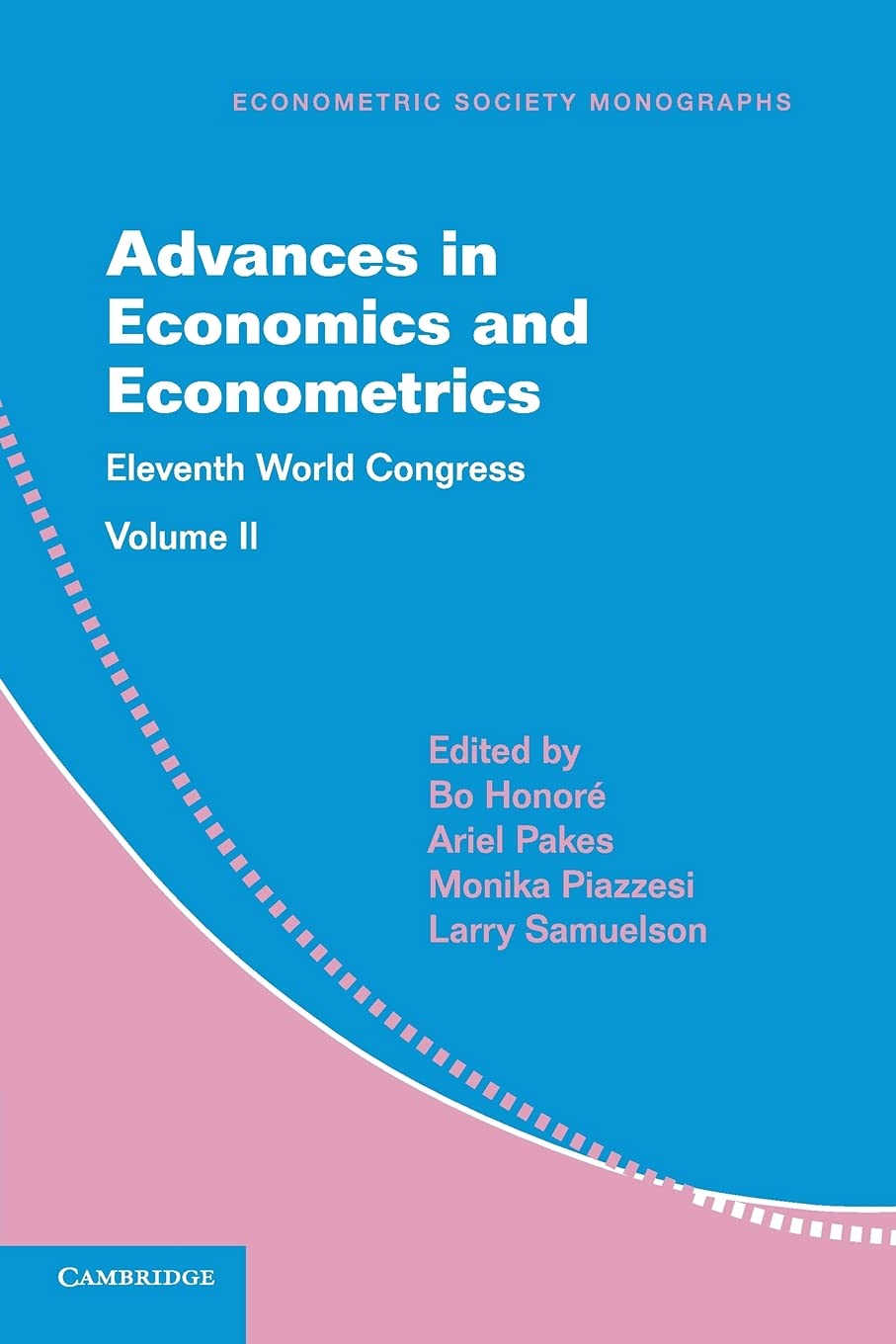 Advances Economics Econometrics Volume 2 Eleventh World Congre… 9781108400022 LN