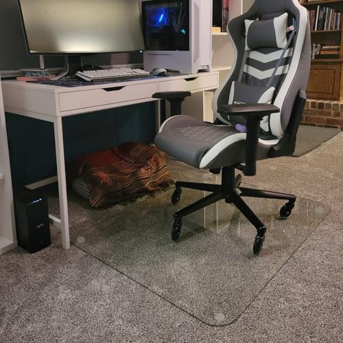 Vsar House Vsarhouse Premium Tempered Glass Chair Mats With Beveled Edge thumb #6