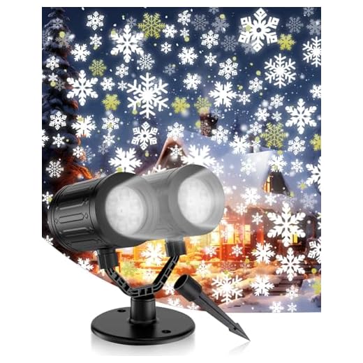 KALAHOL Weihnachten Schneeflocke Projektor Lichter, extra große Projektionsfläche, LED Projektor Weihnachten Aussen für Christmas, wetterfest, Dekoration von Weihnachtsfesten und Partys