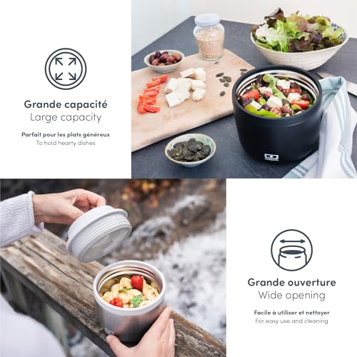 Lunch box isotherme gris monbento MB Element pour garder repas chaud