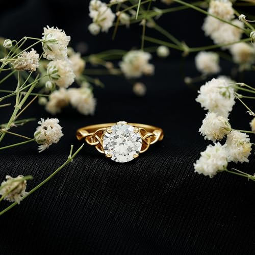 Certified Lab Grown Diamond Celtic Engagement Ring, Ef-Vs Quality, 8 mm Diamond Celtic Knot Ring - Ready To Gift3