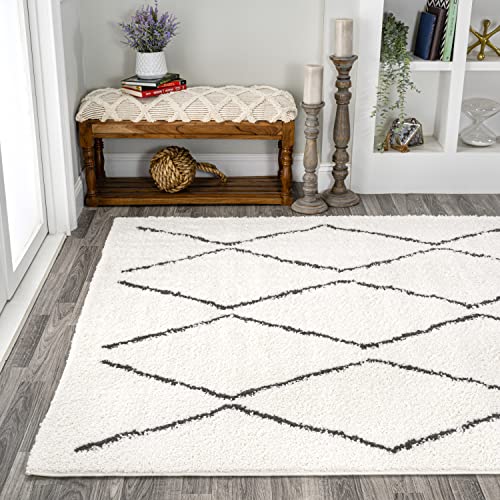 Tapete decorativo JONATHAN Y marroquí 7'9" x 10' blanco/gris miniatura 3