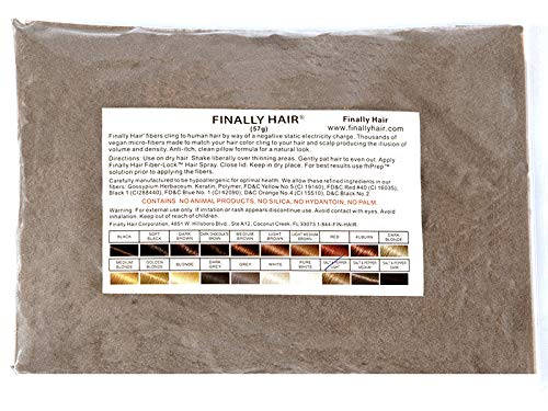 Fibras constructoras de cabello, 2.01 onzas El repuesto de más alto grado que puedes utilizar para tus botellas de competidores como Toppik,