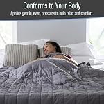 DMI Microfiber Weighted Blanket Queen Size, 17 lb Weighted Blanket, 80″ x 60" Breathable, Soft Heavy Microfiber with Glass Beads, Breathable Weighted Blanket, Heavy Blanket Microfiber, Grey