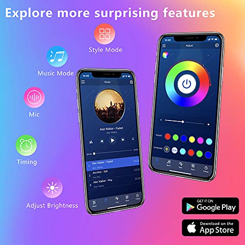 Gupup Bluetooth Led Strip Lights 50Ft,Color Changing Led Lights For Bedroom,Built-In-Mic,Music Sync Led Light Strips,Phone Smart Controlled(App+Remote+Mic)…… #TOP3