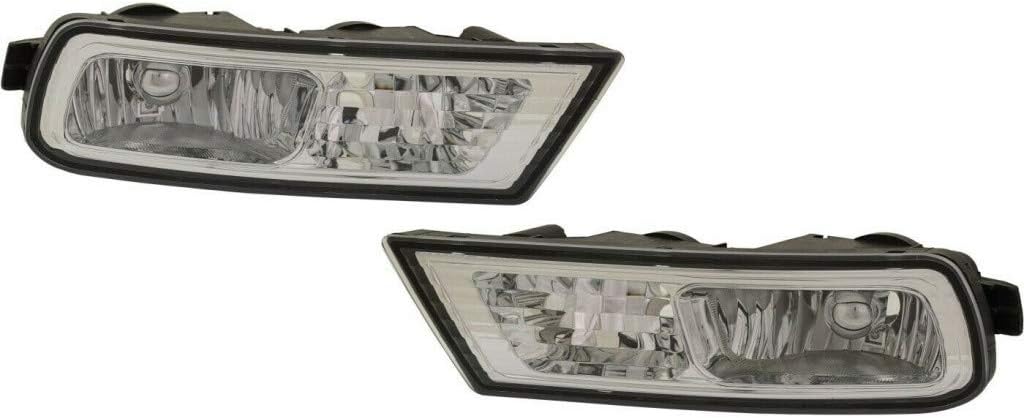 CarLights360 For Acura MDX 2010-2013 Fog Light Unit Passenger Side | Front | Clear Lens | Replacement For AC2595101 | 33901-STX-A11