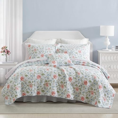 Queen Cotton Quilt Laura Ashley Queen Quilt Reversible Cotton