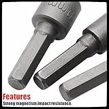 9 Pcs Hex Drill Bits Tools,5-13mm Hex Shank Magnetic Nut Setter Driver, Drill Bit Set Powerful Socket Combination Quick Change Metric Nut Driver Set for ElectricManual Screwdrivers - Image 4