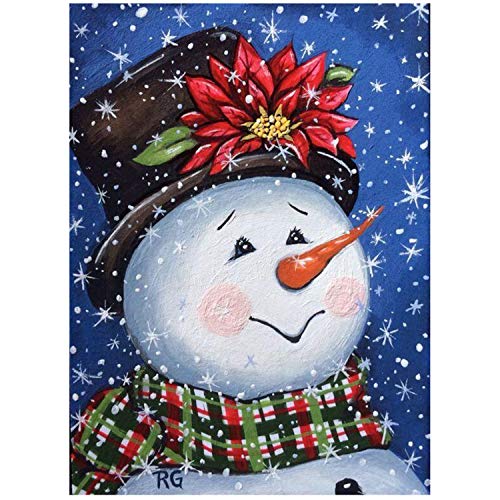 UPINS Large 5D DIY Christmas Full Drill Rhinestone Diamond Art Painting Kits for Adult, 12 x 16 Inches