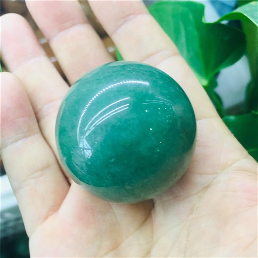 AtkitS Natural Bonito Verde Dongling bola de Cristal de Jade curación (Size : 5cm)