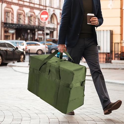 Duffle Bag, Versatile Travel Bag, Lightweight and Spacious for Traveling, Camping, Moving, Large, Green2