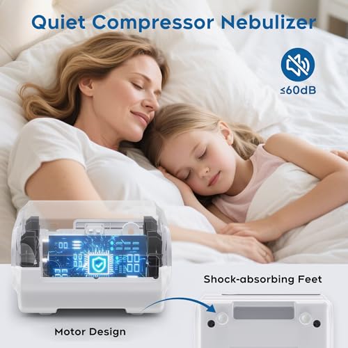 image for Audeal Smart Digital Display Nebulizer Machine for Adults and Kids, Co
