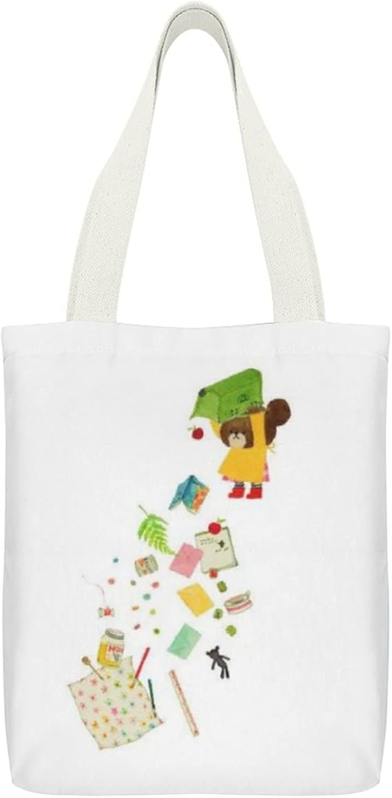 Amazon トートバッグ レディース くまのがっこう 就活 キャンバス 通勤 コンビニ袋 メンズ 通学 肩掛けバッグ エコバッグ 大 ショルダー バッグ 厚手 かわいい ハンドバッグ おしゃれ 丈夫 キャラクター 大容量 通園 人気 トート 韓国 グッズ ユニセックス ミニトート